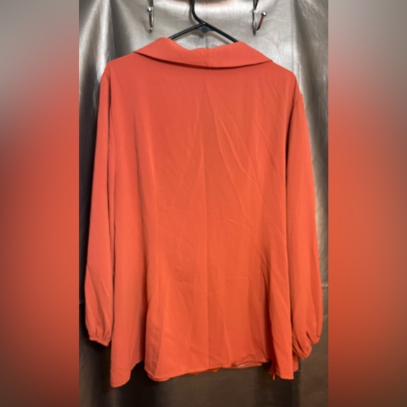 NWOT Shein women’s size 4X Blouse rustic orange - Picture 2 of 7